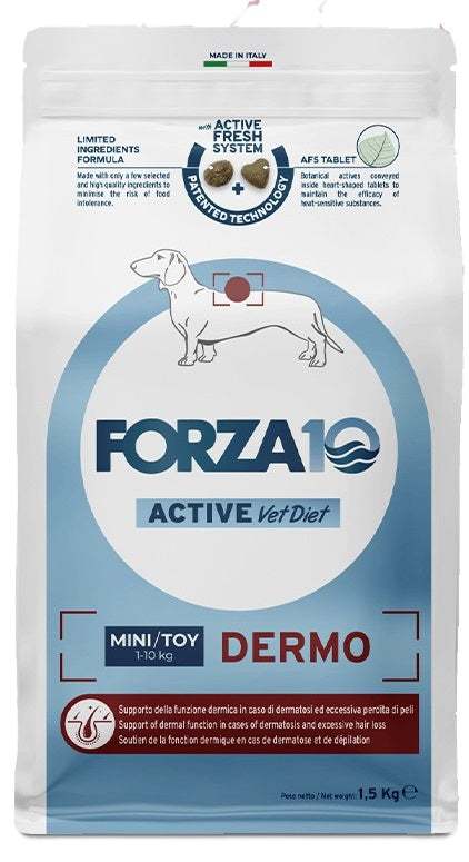 FORZA 10 ACTIVE VET DIET MINI/TOY DERMO 1,5 KG.