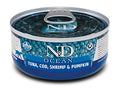N&D CAT OCEAN TONNO, MERLUZZO, GAMBERETTI & ZUCCA 70 GR.