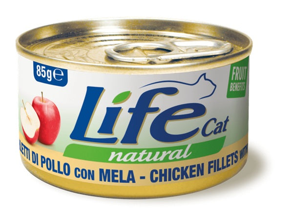 LIFE CAT NATURAL POLLO CON MELA 85 GR.