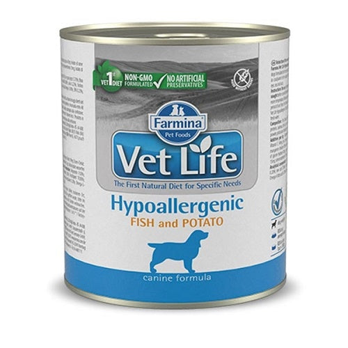 FARMINA VET LIFE CANINE HYPOALLERGENIC PESCE & PATATE 300 GR.