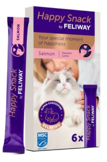 CEVA FELIWAY HAPPY SNACK SALMONE 6 x 15 GR.