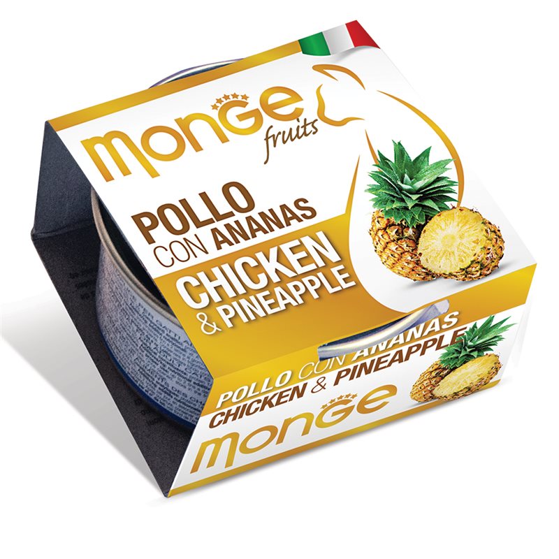 MONGE CAT FRUITS ADULT POLLO CON ANANAS 80 GR.