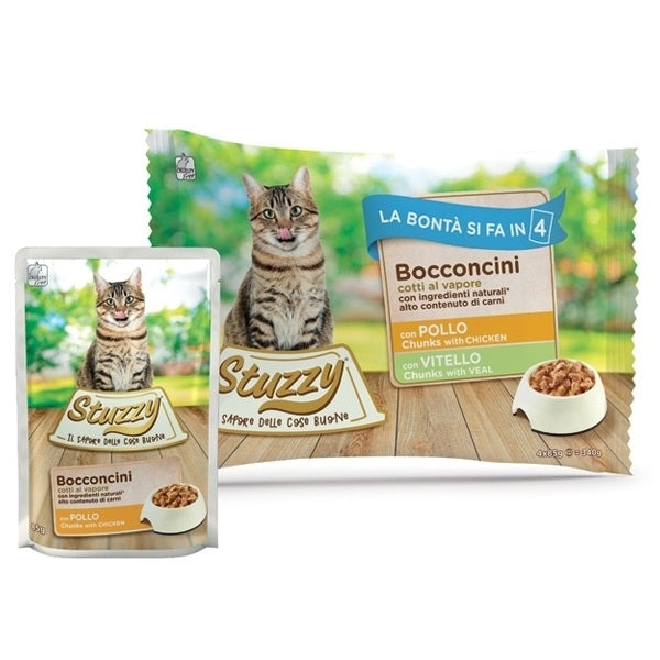 STUZZY CAT POLLO & VITELLO MULTIPACK 4 PZ. x 85 GR.