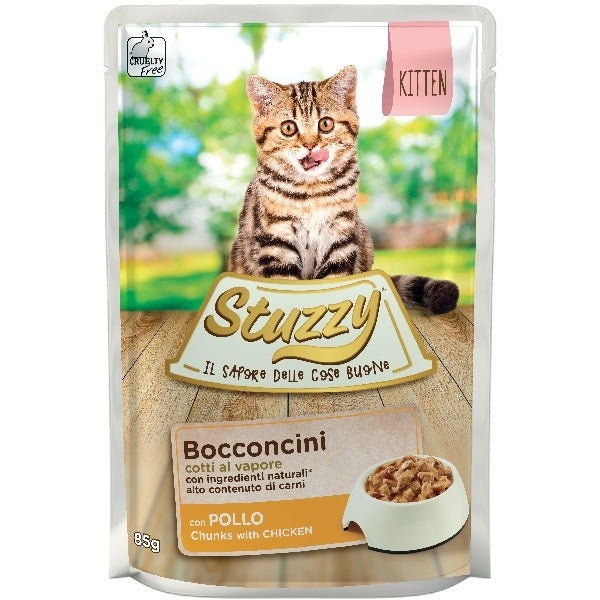STUZZY CAT BOCCONCINI KITTEN POLLO 85 GR.