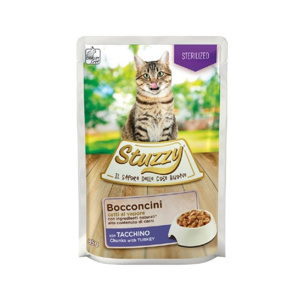 STUZZY CAT BOCCONCINI ADULT STERILIZED TACCHINO 85 GR.