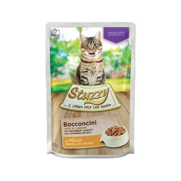 STUZZY CAT BOCCONCINI ADULT STERILIZED POLLO 85 GR.