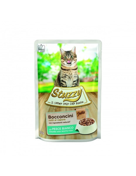 STUZZY CAT BOCCONCINI ADULT PESCE BIANCO 85 GR.