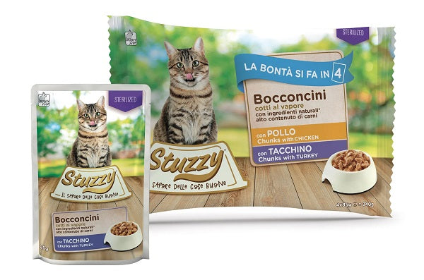 STUZZY CAT STERILIZED POLLO & TACCHINO MULTIPACK (4 x 85 GR.)