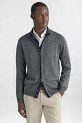 Cardigan con zip e bottoni-0