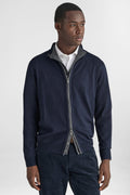 Cardigan con zip e bottoni-0