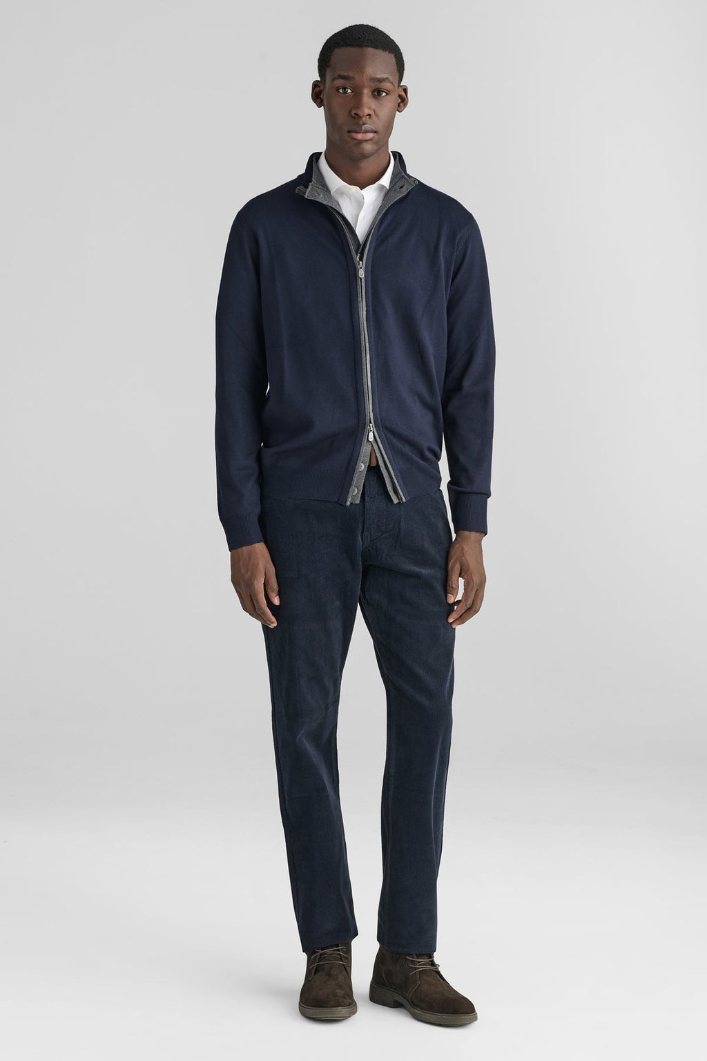 Cardigan con zip e bottoni-1
