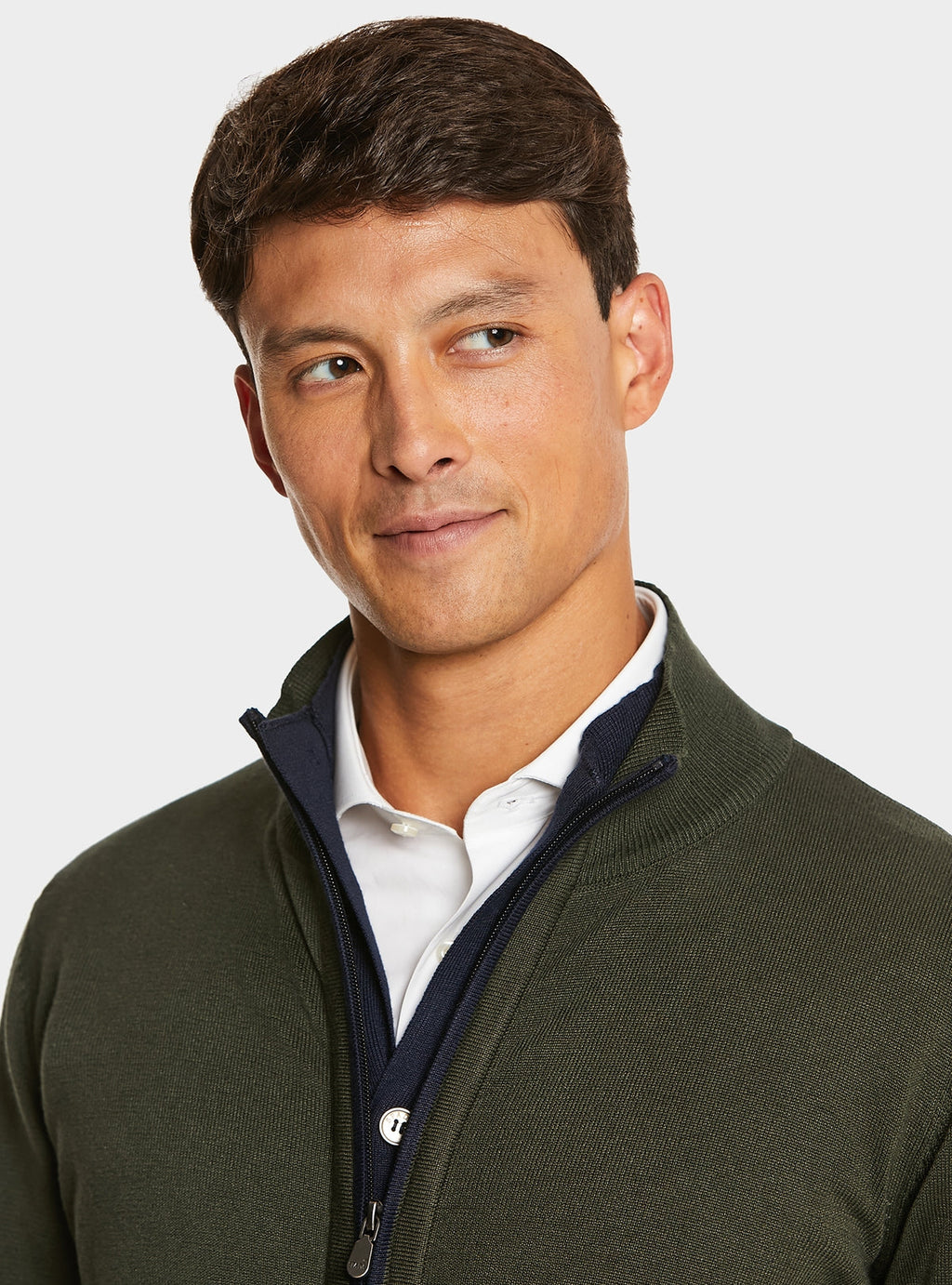Cardigan con zip e bottoni-2