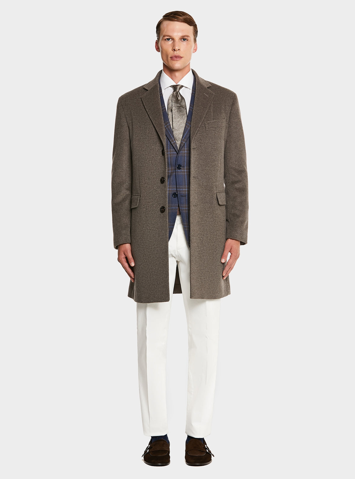 Cappotto monopetto in misto lana e cashmere-0