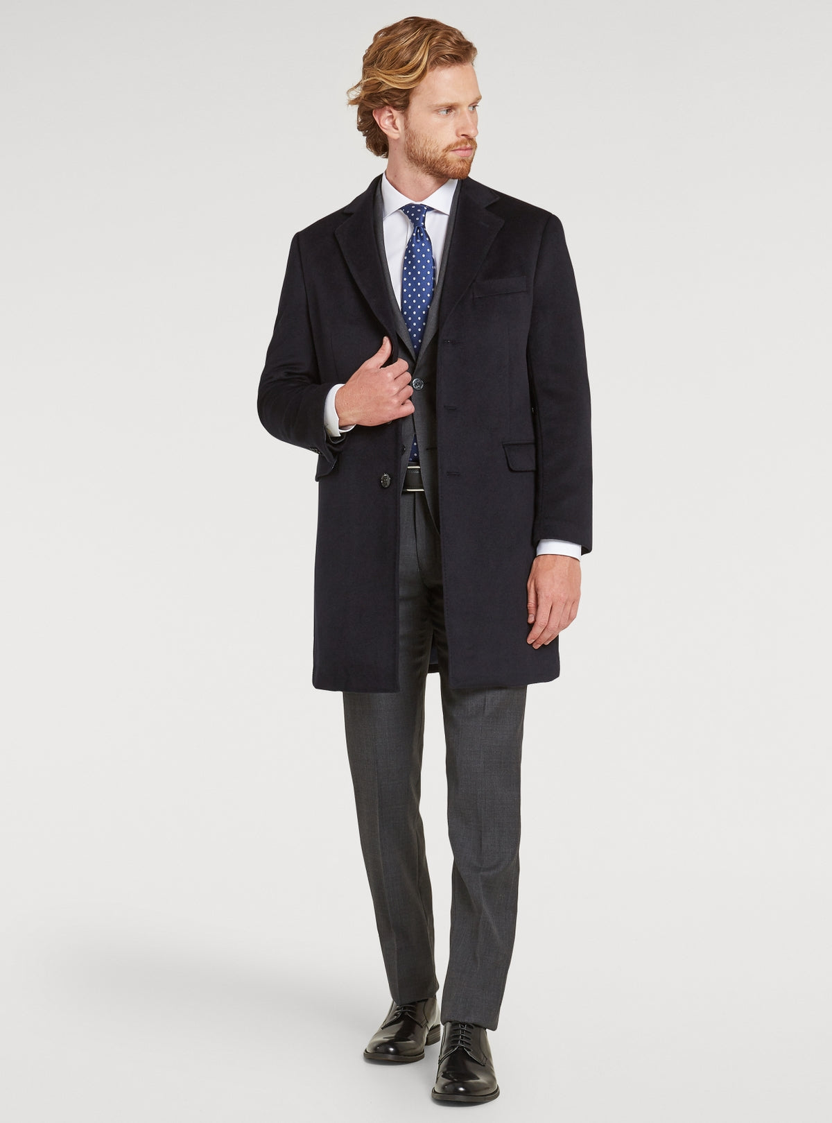 Cappotto monopetto in misto lana e cashmere-0