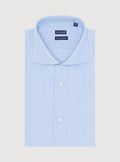 Camicia collo francese in puro cotone Principe di Galles-0