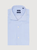 Camicia collo francese bastoncino in puro cotone-0