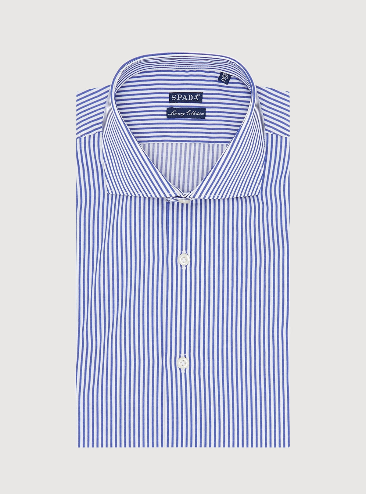 Camicia collo francese bastoncino in puro cotone-0