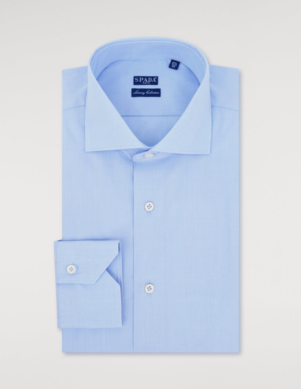 Camicia collo francese  fil a fil in puro cotone-0