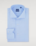 Camicia collo francese  fil a fil in puro cotone-0