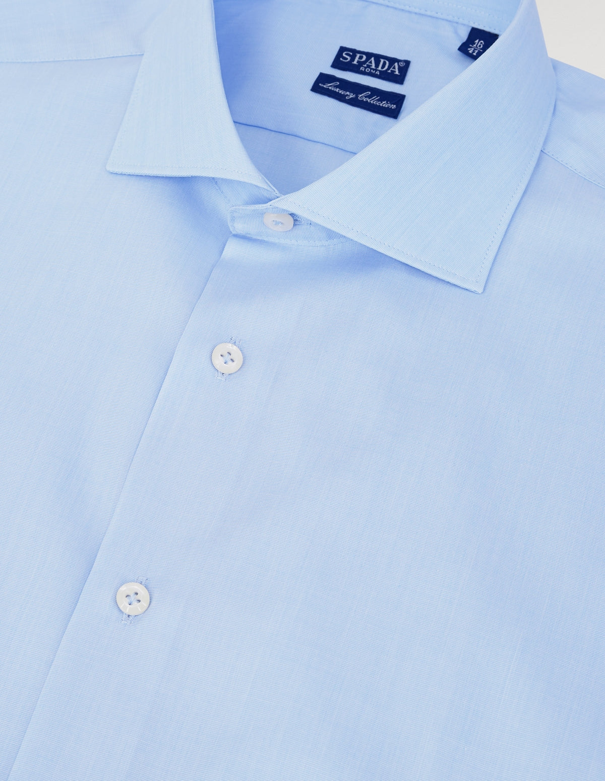 Camicia collo francese  fil a fil in puro cotone-1
