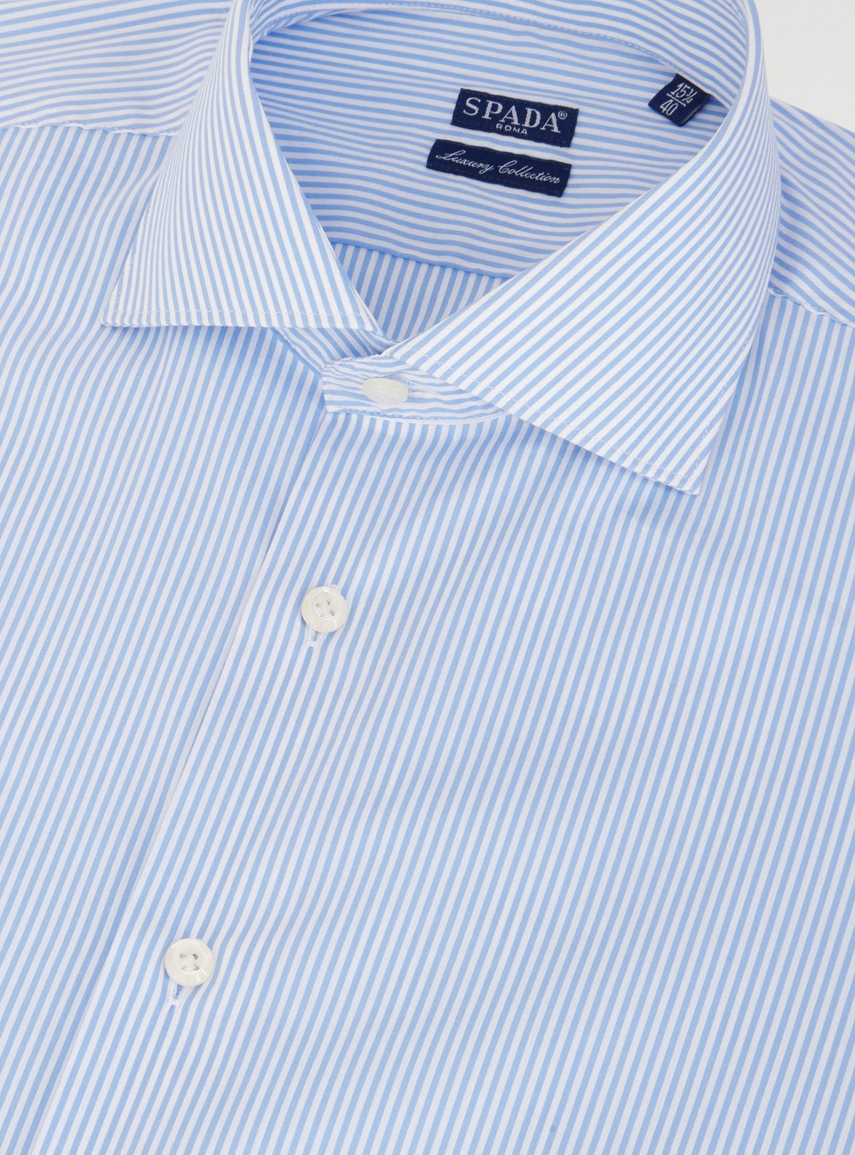 Camicia collo francese in puro cotone a righe-1