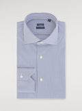 Camicia collo francese in puro cotone a righe-0