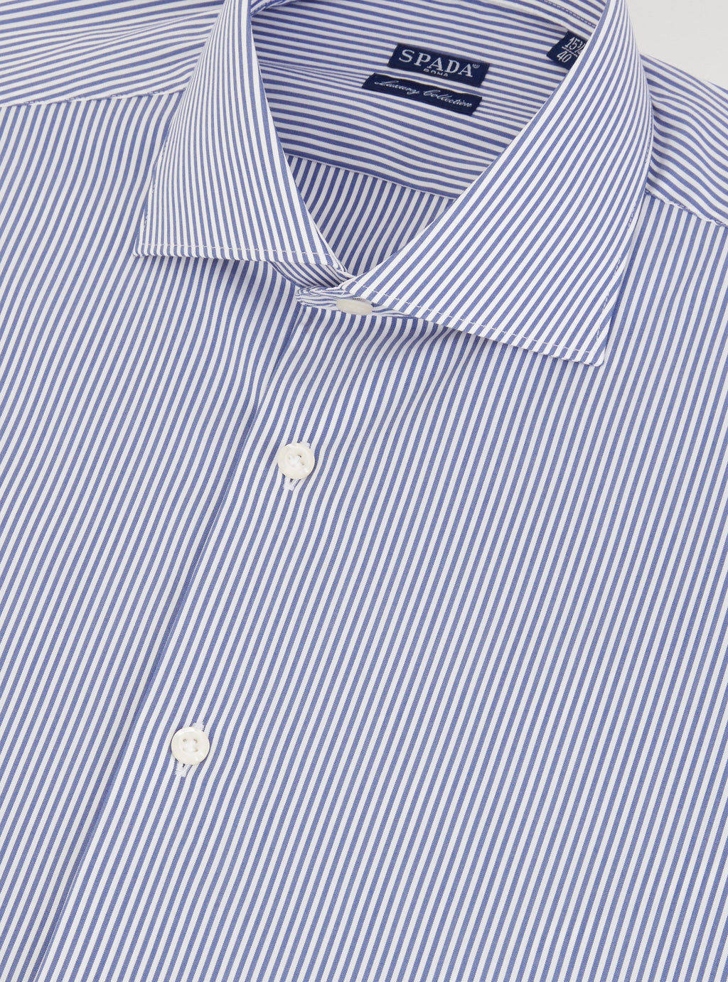 Camicia collo francese in puro cotone a righe-2