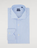 Camicia collo francese a bastoncino in 100% cotone-0