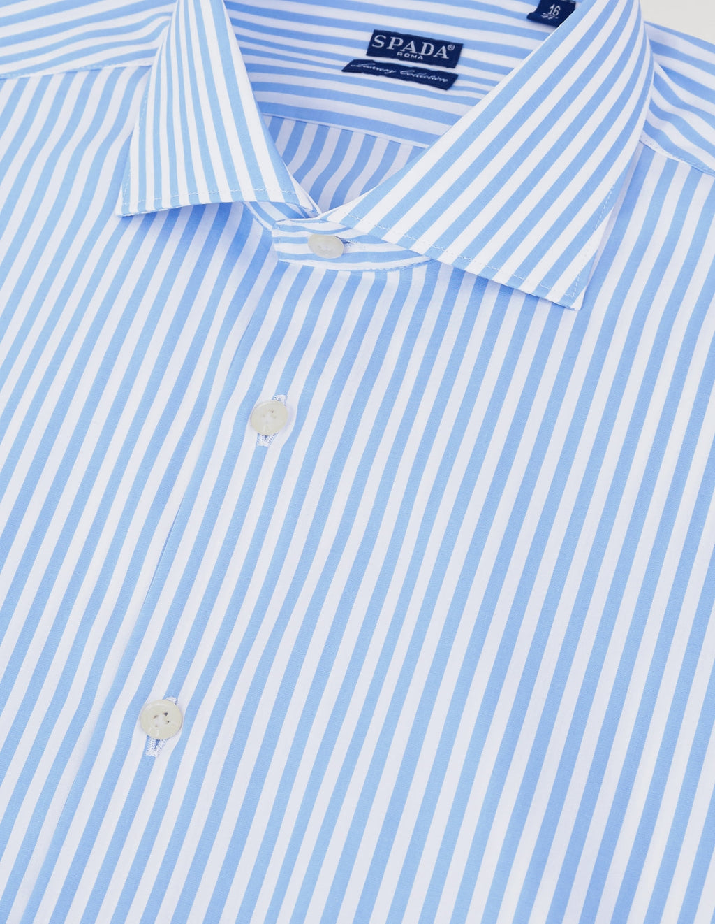 Camicia collo francese a bastoncino in 100% cotone-2