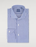 Camicia collo francese a bastoncino in 100% cotone-0