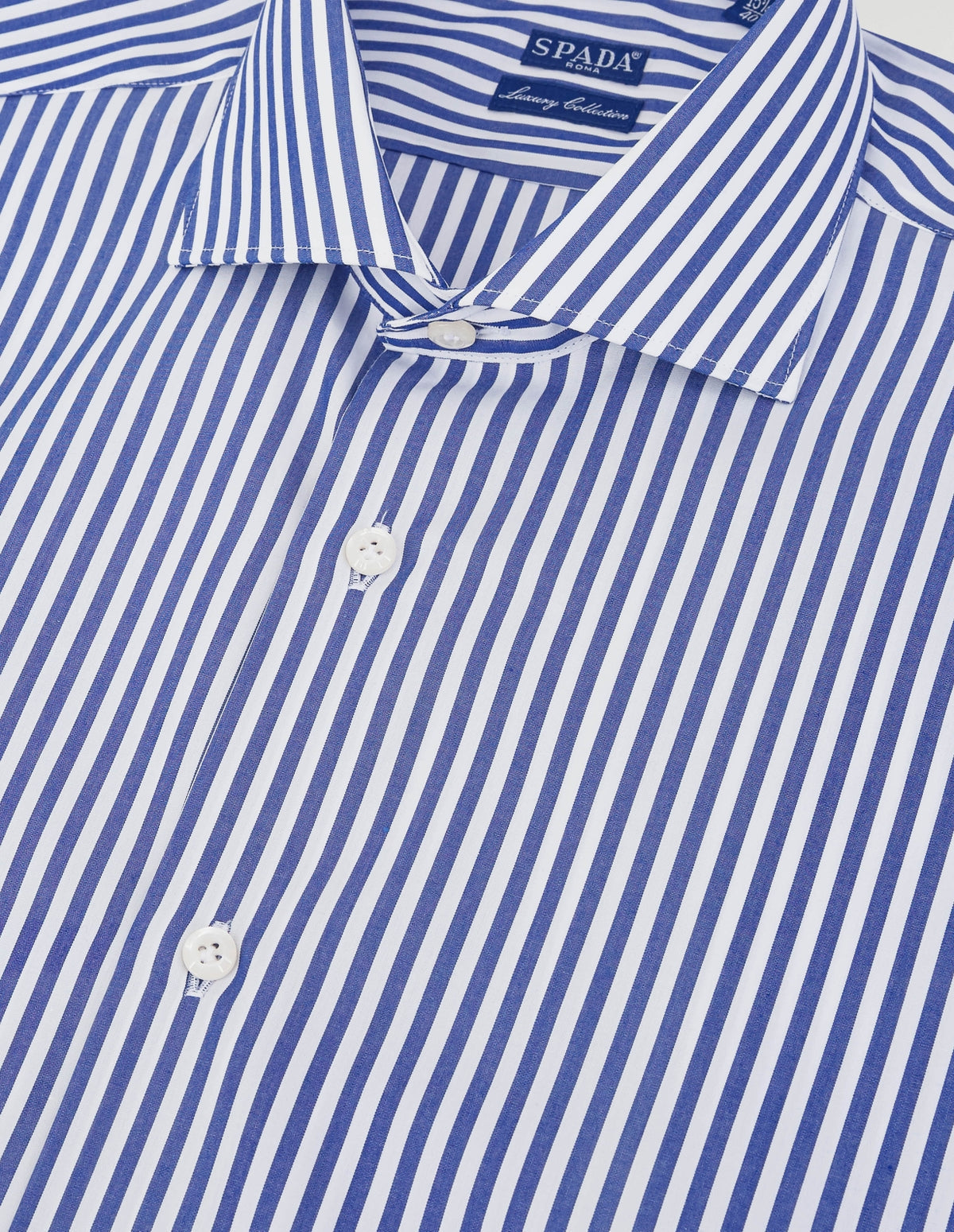 Camicia collo francese a bastoncino in 100% cotone-2