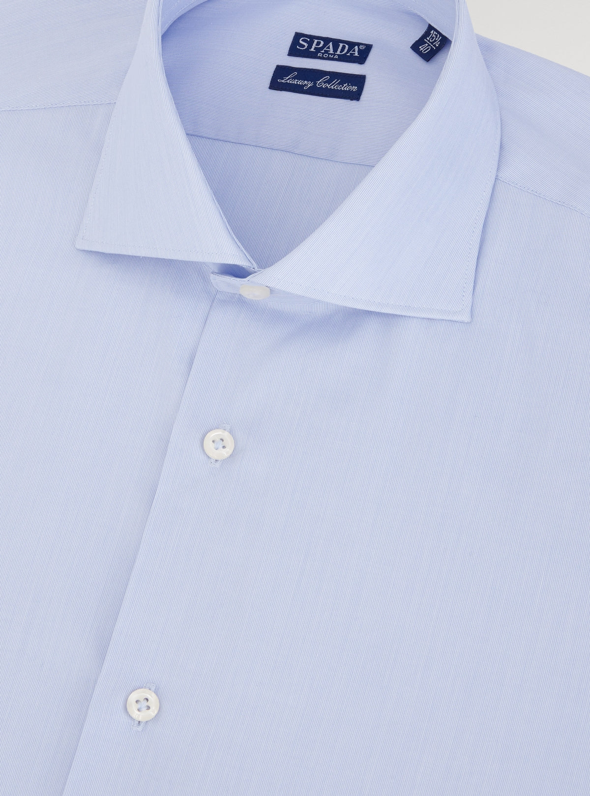 Camicia millerighe collo francese in puro cotone-1