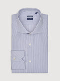 Camicia collo francese  in puro cotone a righe-0