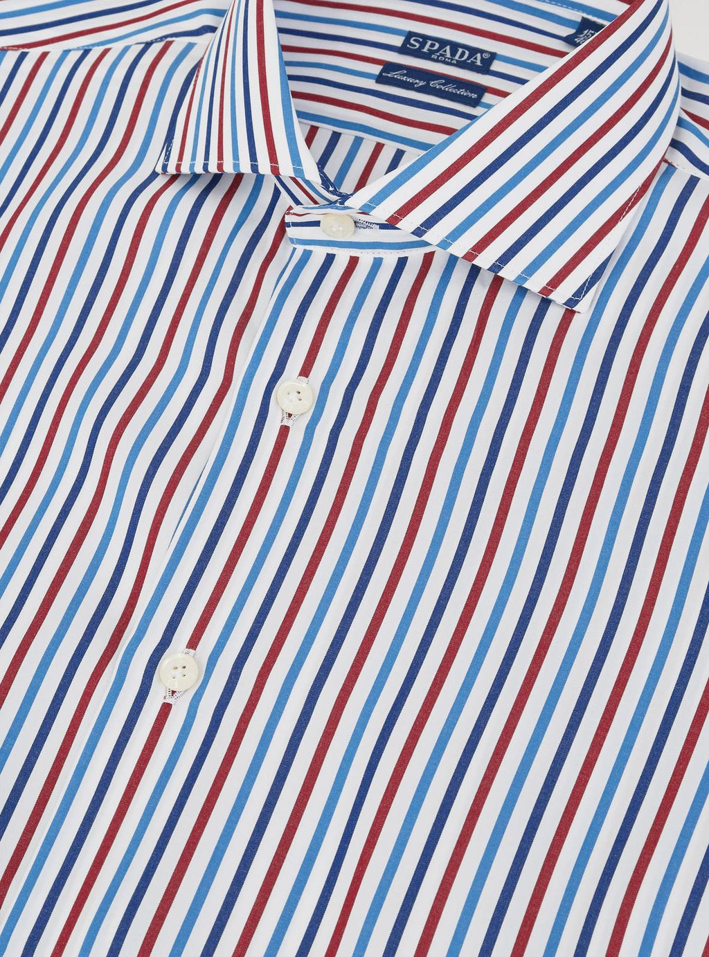 Camicia in cotone a righe multicolor-1