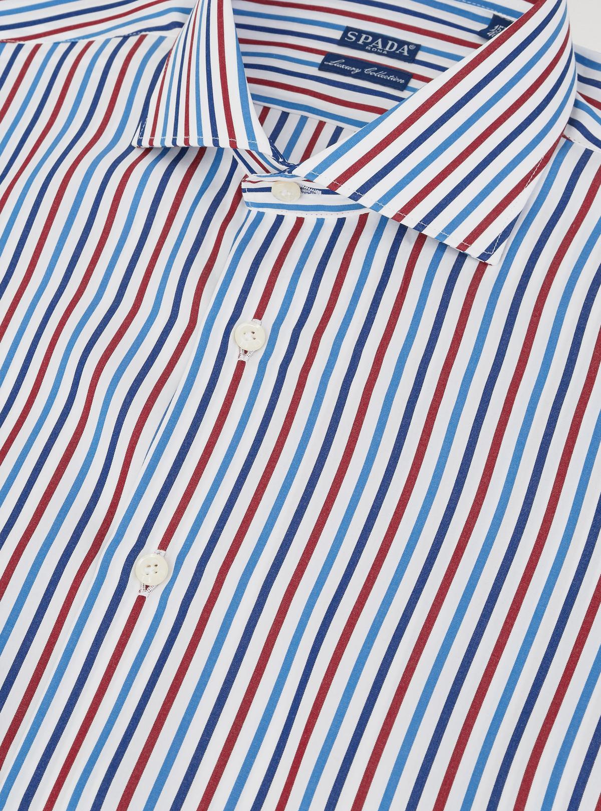 Camicia in cotone a righe multicolor-1