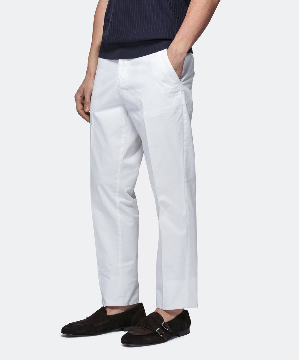 Pantalone in gabardine tasca america.-3