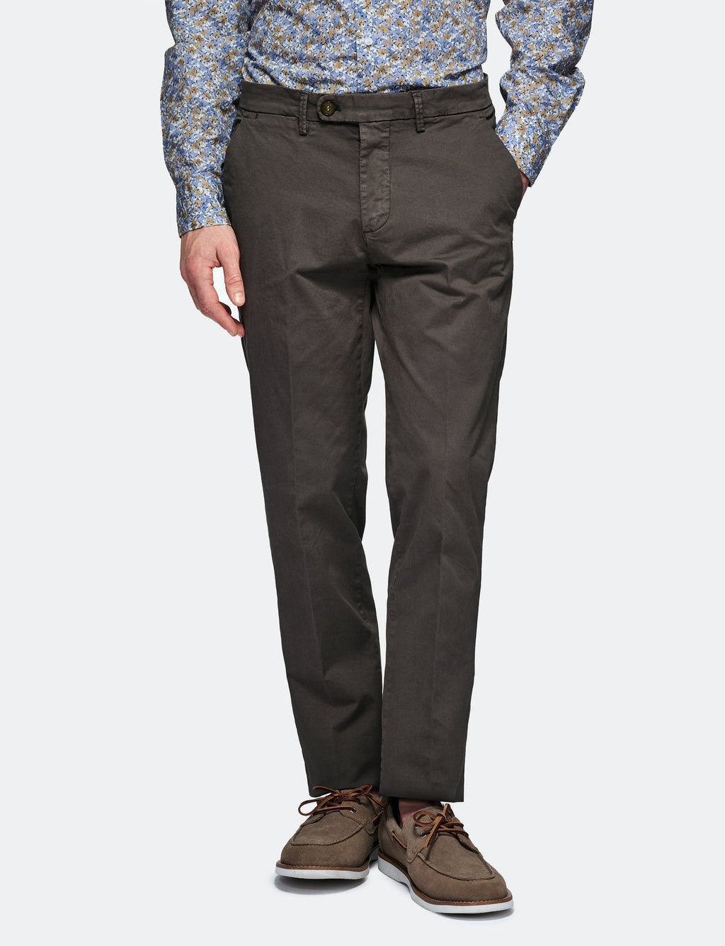 Pantalone in gabardine tasca america.-3