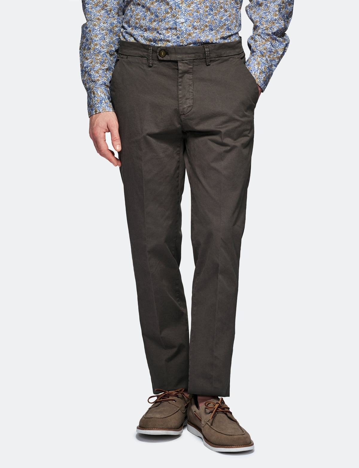 Pantalone in gabardine tasca america.-3