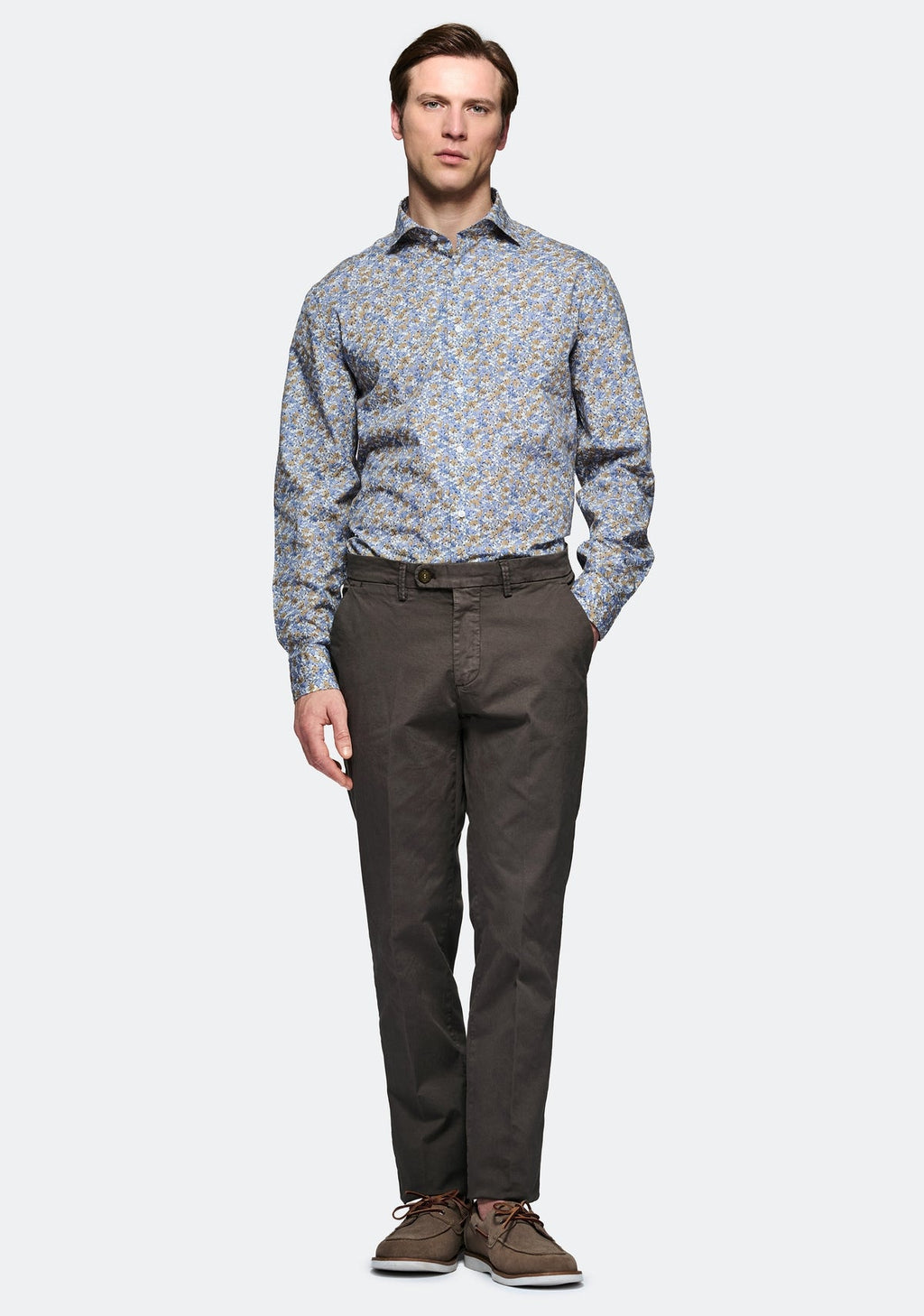 Pantalone in gabardine tasca america.-0