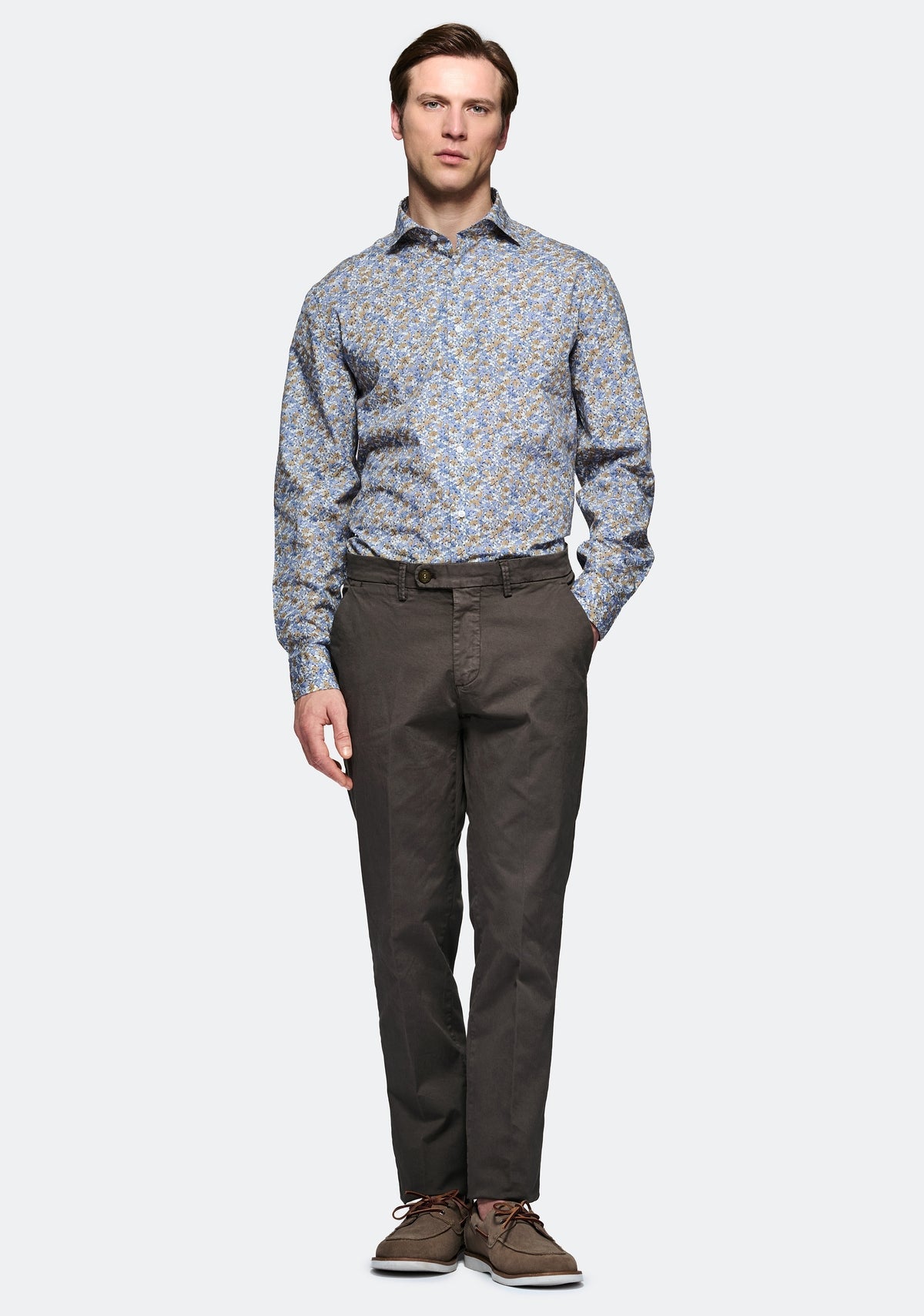 Pantalone in gabardine tasca america.-0