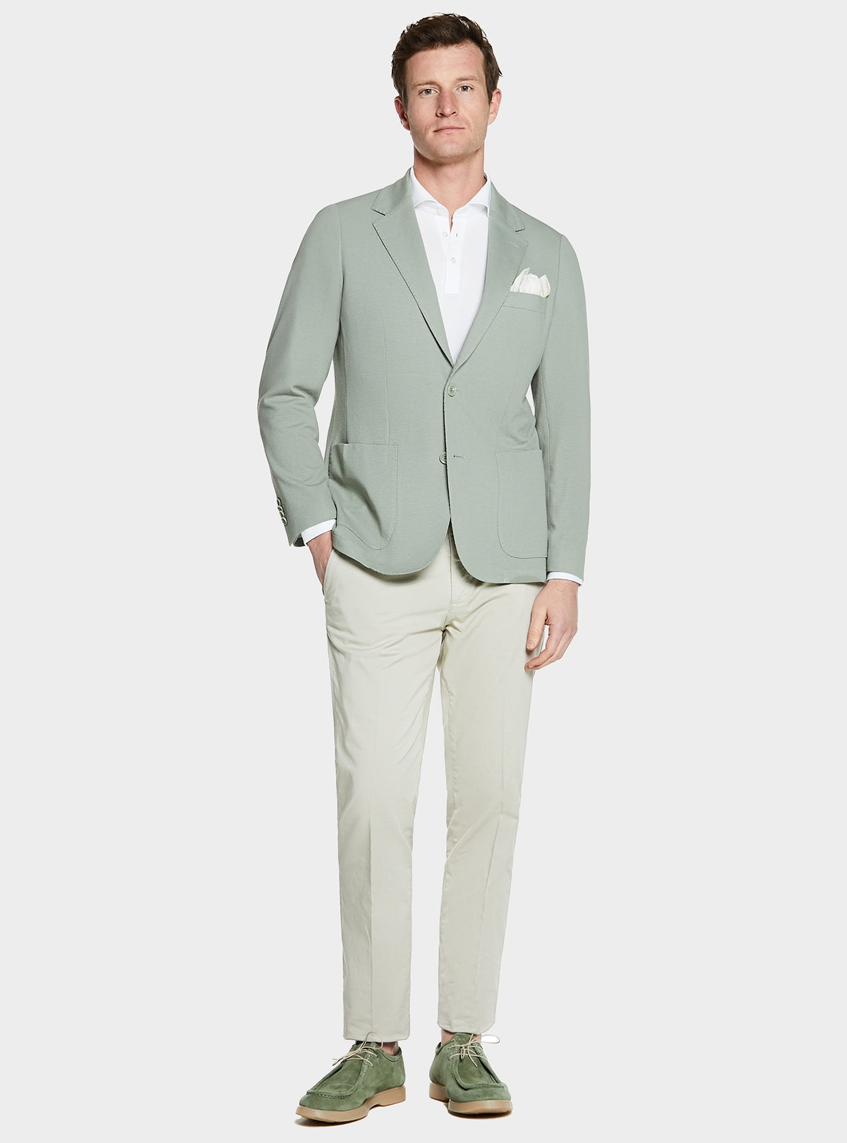 Pantalone in gabardine tasca america.-0