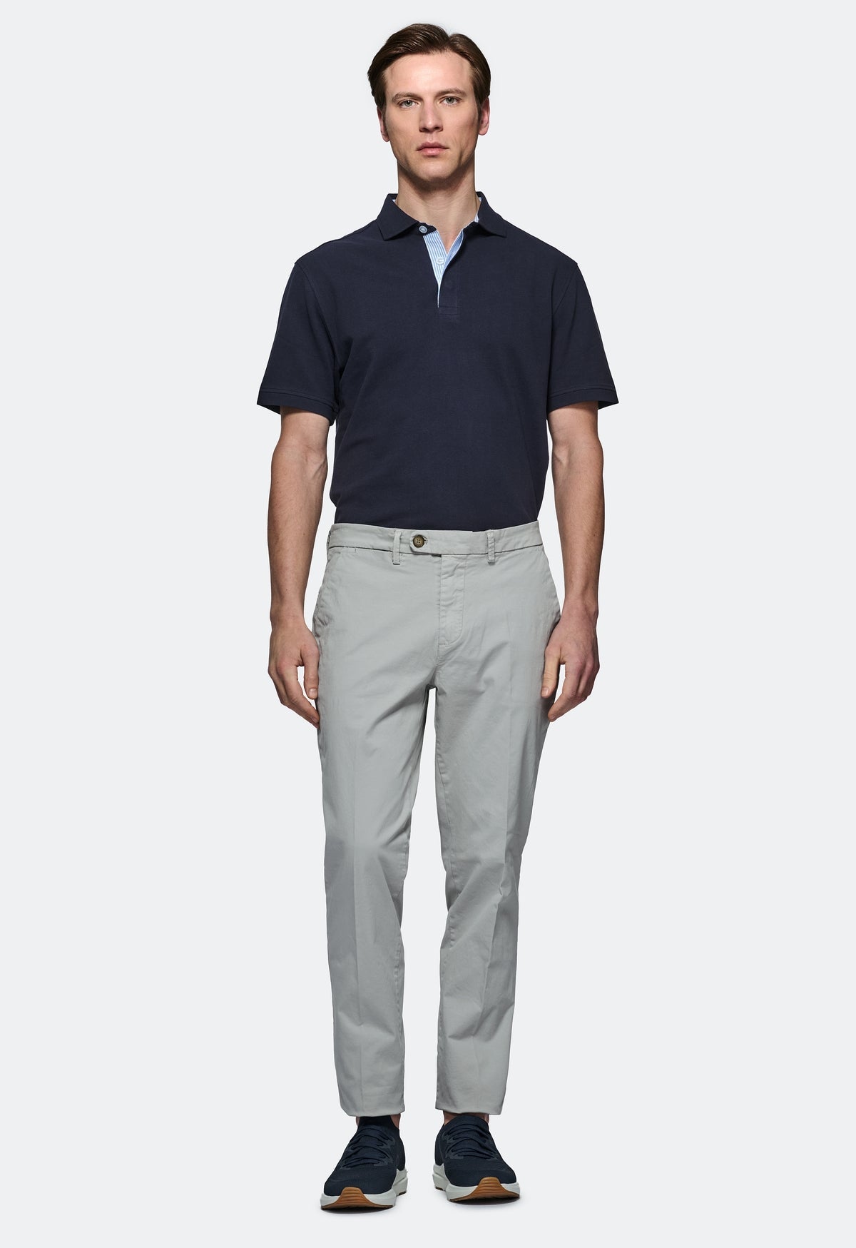 Pantalone in gabardine tasca america.-3
