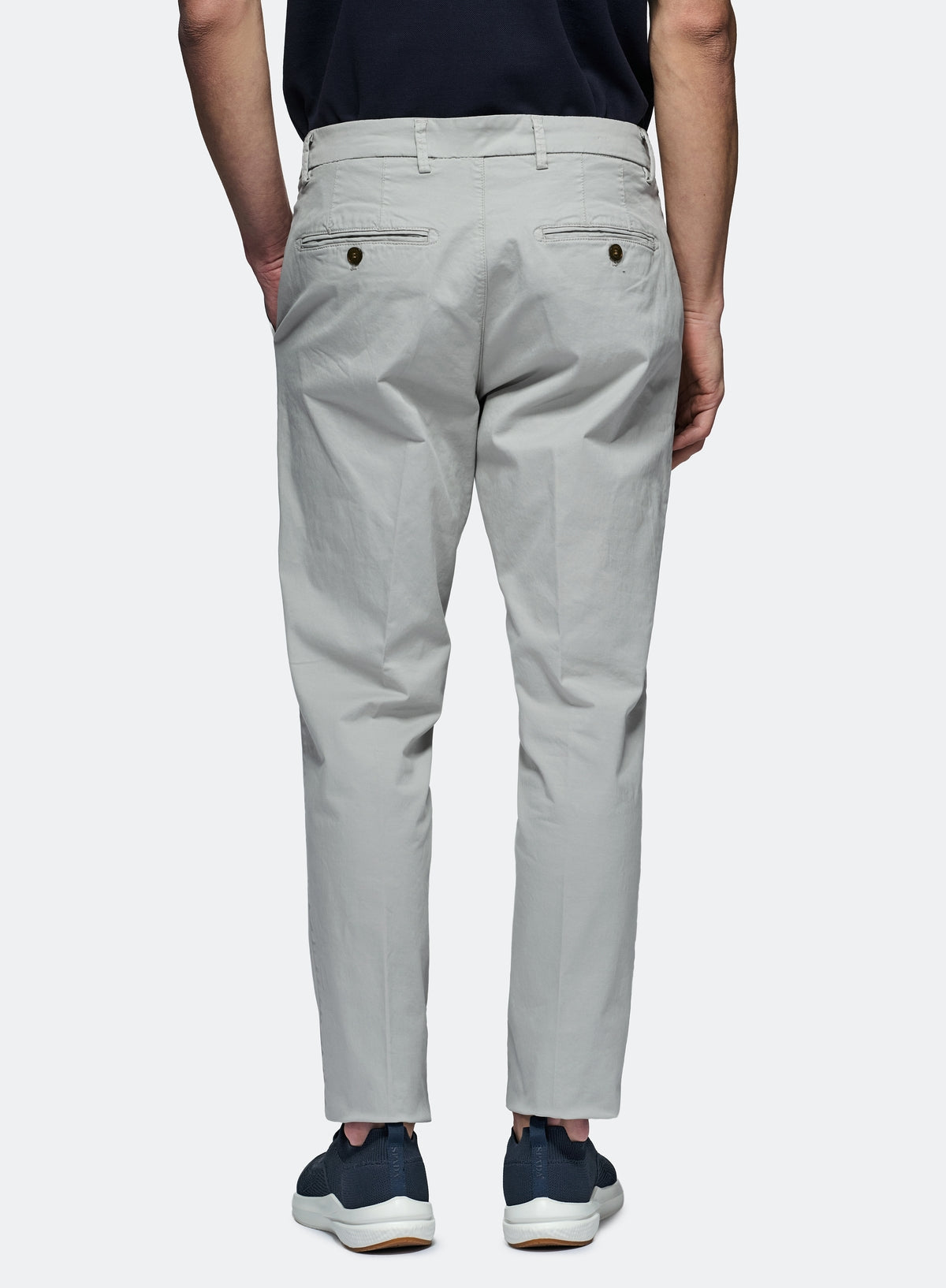 Pantalone in gabardine tasca america.-1
