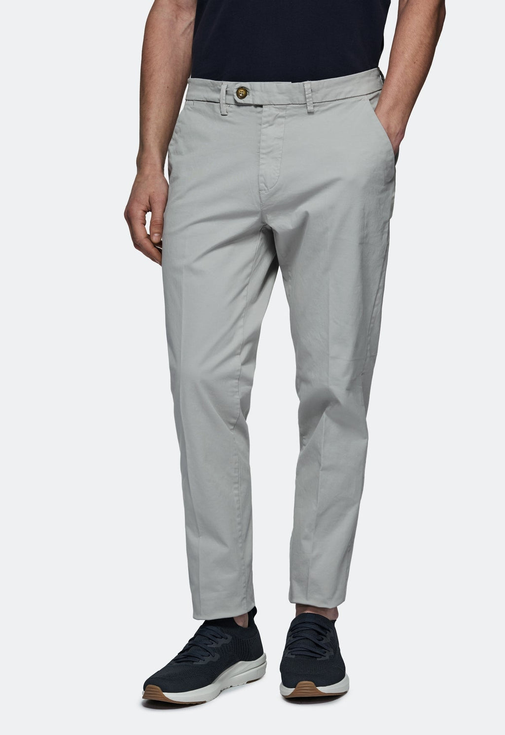 Pantalone in gabardine tasca america.-0