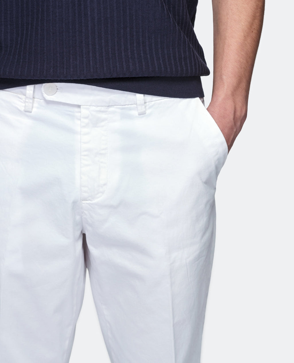 Pantalone in gabardine tasca america.-2