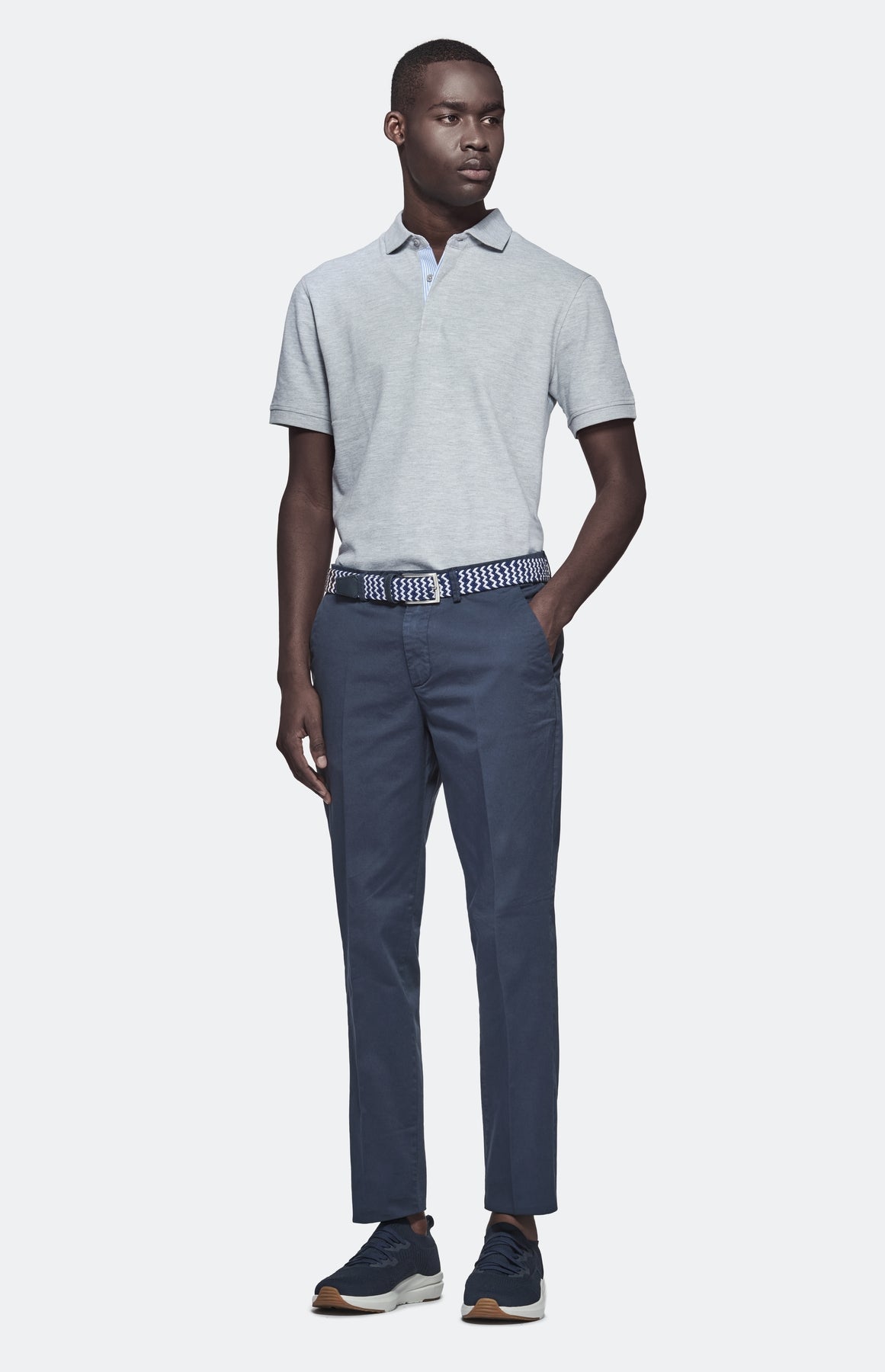 Pantalone in gabardine tasca america.-1