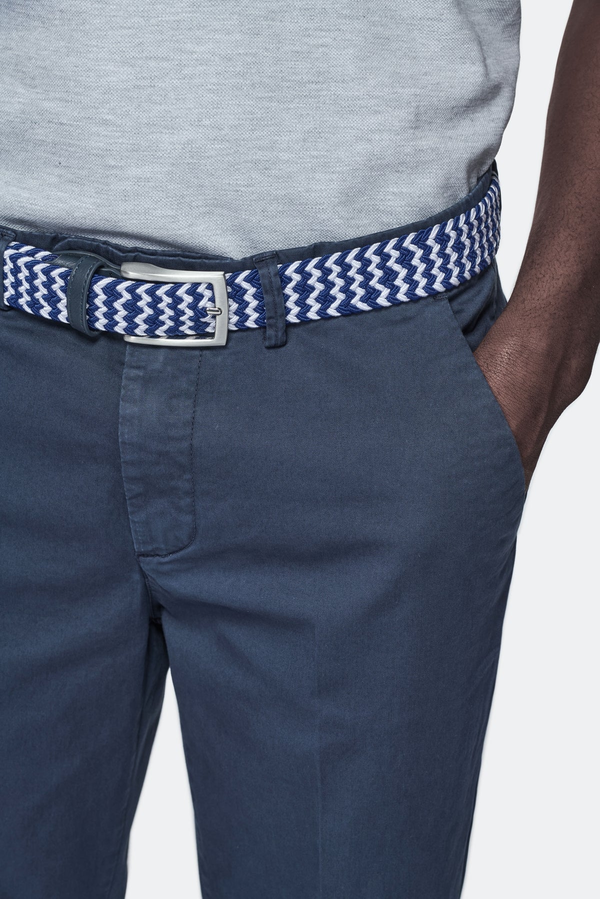 Pantalone in gabardine tasca america.-2