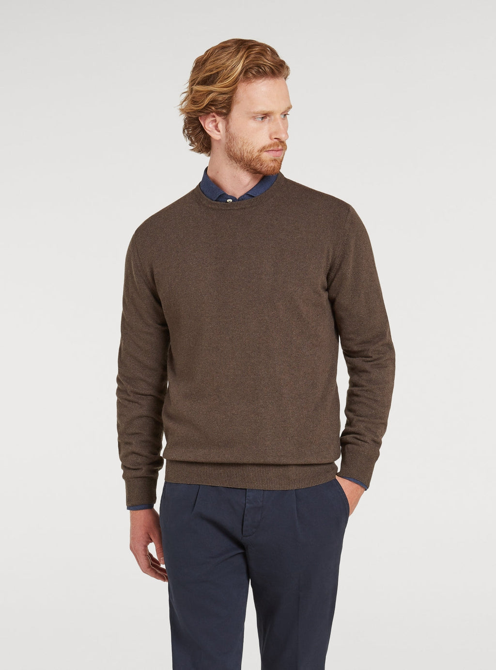 Maglia girocollo in lana e cashmere-0