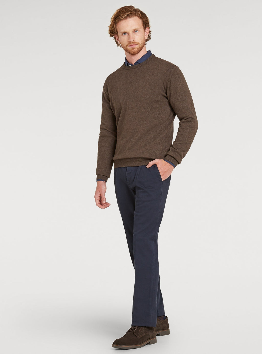 Maglia girocollo in lana e cashmere-1