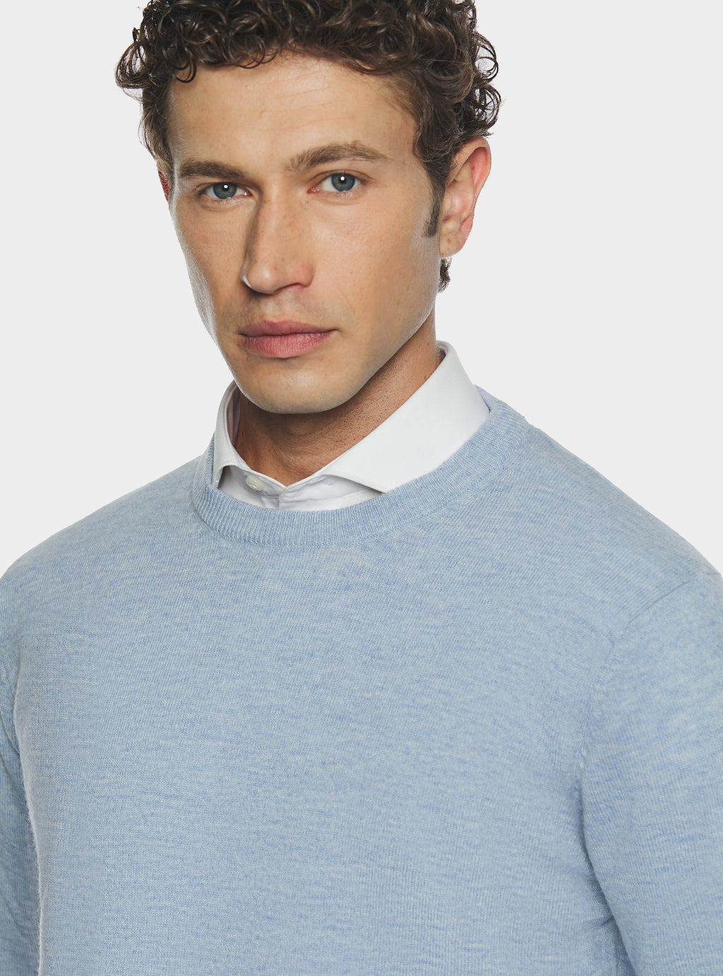 Maglia girocollo in lana e cashmere-1